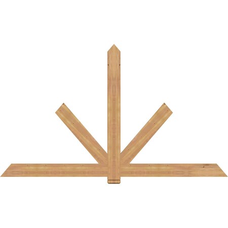 Ekena Millwork Kennewick Timber Gable Bracket, Western Red Cedar, 96"W x 56"H x 1 1/2"D x 5 1/2"F, 14/12 Pitch GBW096X56X0206KEN00SWR